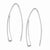 Sterling Silver Polished Rhodium Plated Fancy Bar Thread Earrings