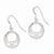 Sterling Silver Dangle with CZ Shepherd Hook Earrings