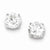 Sterling Silver Round CZ 8mm Post Earrings