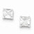 Sterling Silver CZ 6mm Square Post Earrings