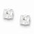 Sterling Silver CZ 6mm Square Post Earrings