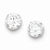 Sterling Silver CZ 7mm Post Earrings