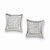 Sterling Silver CZ Pave Square Post Earrings