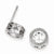 Sterling Silver CZ Round Flower Earrings
