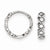 Sterling Silver CZ Hinged Hoop Earrings