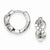 Sterling Silver CZ Figure 8 Hinged Hoop Earrings