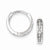 Sterling Silver CZ Baguette Hinged Hoop Earrings