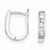 Sterling Silver CZ Hinged Hoop Earrings