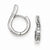 Sterling Silver CZ Oval Hinged Hoop Earrings