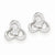Sterling Silver Polished CZ Post Earrings