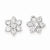 Sterling Silver CZ Flower Post Earrings