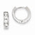Sterling Silver CZ Hinged Hoop Earrings