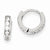 Sterling Silver CZ Hinged Hoop Earrings
