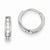 Sterling Silver CZ Hinged Hoop Earrings