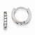 Sterling Silver CZ Hinged Hoop Earrings