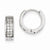 Sterling Silver CZ Hinged Hoop Earrings