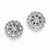 Sterling Silver CZ Flower Heart Post Earrings