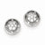 Sterling Silver CZ Round Post Earrings