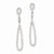 Sterling Silver CZ Dangle Post Earrings