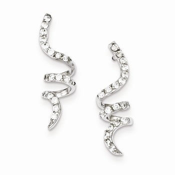 Sterling Silver CZ Post Earrings