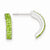 Sterling Silver Green Stellux Crystal Post Earrings