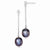 Sterling Silver 10mm Freshwater Cultured Pearl Dangle Post Earrings