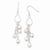 Sterling Silver Polished Fresh Water Pearl Dangle Earrings