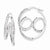 Sterling Silver Stellux Crystal Twisted Hoop Earrings