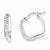 Sterling Silver Stellux Crystal Square Hoop Earrings