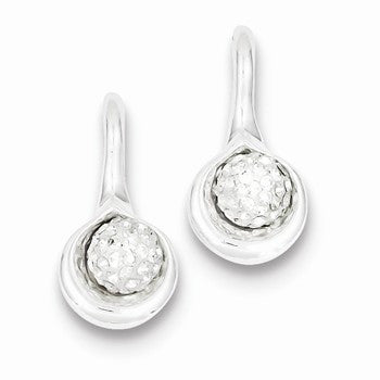 Sterling Silver Stellux Crystal Ball Drop Post Earrings