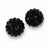 Sterling Silver 10mm Black Czech Crystal Post Earrings