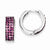 Sterling Silver Lavender Preciosa Crystal Small Hinged Hoop Earrings