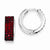 Sterling Silver Red Preciosa Crystal Small Hinged Hoop Earrings