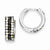 Sterling Silver Grey Rainbow Preciosa Crystal Hinged Hoop Earrings
