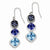 Sterling Silver Antiqued CZ Dangle Earrings