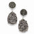 Sterling Silver & Gray Druzy Post Earrings