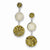 Sterling Silver & Yellow & Iridescent Druzy Dangle Post Earrings