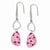 Sterling Silver with Pink Preciosa Crystal Dangle Earrings