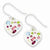 Sterling Silver Multi Stellux Crystal Heart Shepherd Hook Earrings