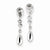 Sterling Silver Polished Teardrop CZ Post Dangle Earrings