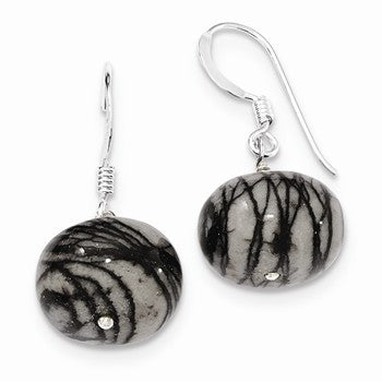 Sterling Silver Zebra  Earrings