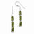 Sterling Silver Green Russian Serpentine Stone Earrings