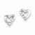 Sterling Silver CZ Heart Post Earrings