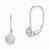 Sterling Silver CZ Leverback Earrings