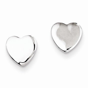 Sterling Silver Heart Post Earrings