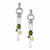 Sterling Silver Antique Brown/Green/Yellow/Clear CZ Post Earrings