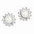 Sterling Silver Rhodium Plated CZ & Freshwater CulturedPearl Post Earrings