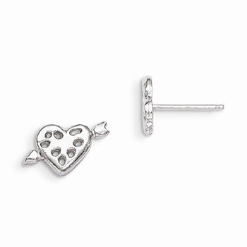 Sterling Silver Heart Mini Earrings