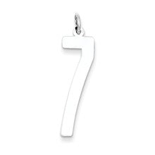 Sterling Silver Large Elongated Polished Number 7 Charm hide-image
