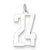 Sterling Silver Large Elongated Polished Number 24 Charm hide-image